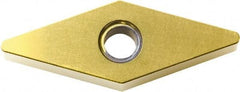 Kyocera - VNMA332 Grade A66N Ceramic Turning Insert - TiN Finish, 35° Diamond, 3/8" Inscr Circle, 3/16" Thick, 1/32" Corner Radius - USA Tool & Supply