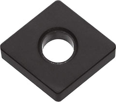 Kyocera - CNMA432 Grade A66N Ceramic Turning Insert - TiN Finish, 80° Diamond, 1/2" Inscr Circle, 3/16" Thick, 1/32" Corner Radius - USA Tool & Supply