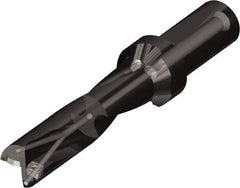 Kyocera - 79.5mm Max Drill Depth, 3xD, 26.5mm Diam, Indexable Insert Drill - 2 Inserts, 25mm Shank Diam, Whistle Notch Shank - USA Tool & Supply