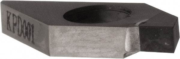 Kyocera - TKF KPD001 Grade, 0.0984" Cutting Width, Polycrystalline Diamond (PCD) Cutoff Insert - 0° Lead Angle," Cnr Rad - USA Tool & Supply