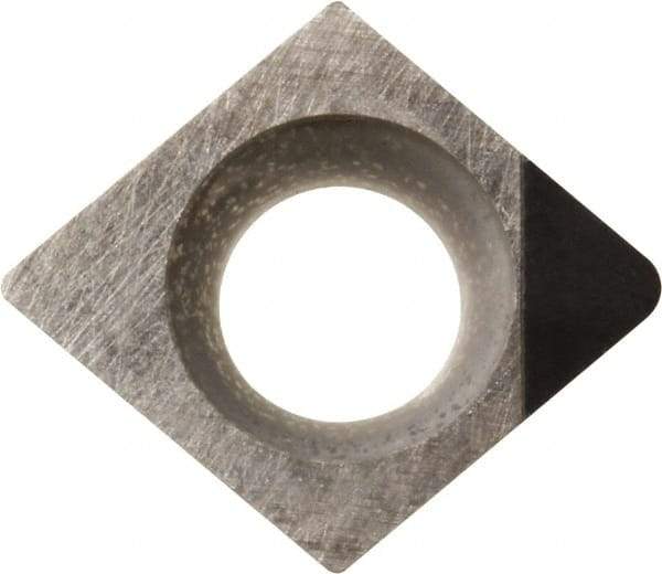 Kyocera - CCGW21.50.5 Grade KPD001 Polycrystalline Diamond (PCD) Turning Insert - Uncoated, 80° Diamond, 1/4" Inscr Circle, 3/32" Thick, 0.008" Corner Radius - USA Tool & Supply