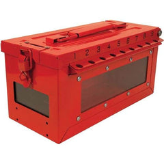 Master Lock - Group Lockout Boxes Portable or Wall Mount: Portable Maximum Number of Padlocks: 19 - USA Tool & Supply