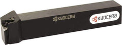 Kyocera - PTFN, Left Hand Cut, 90° Lead Angle, 20mm Shank Height x 20mm Shank Width, Negative Rake Indexable Turning Toolholder - 125mm OAL, TN.. Insert Compatibility, Series PTFN - USA Tool & Supply