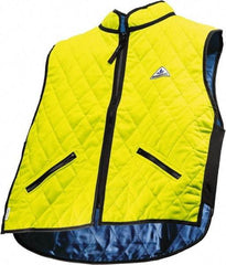 Techniche - Size L, High Visibility Lime Cooling Vest - Zipper Front, Nylon, HyperKewl - USA Tool & Supply