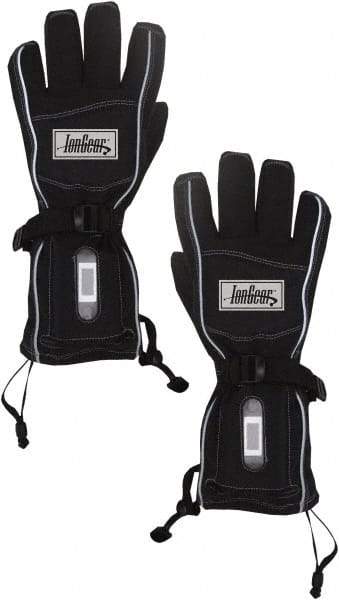 Techniche - Size S/M Work Gloves - For General Purpose, Palm & Fingers Coated, Gauntlet Cuff, Full Fingered, Black, Paired - USA Tool & Supply
