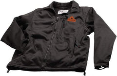 Techniche - Size L Heated & Water Resistant Jacket - Black, Nylon & Polyester, Zipper Closure - USA Tool & Supply