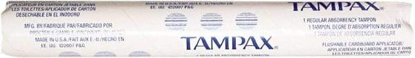 Tampax - Tampons - Regular Absorbency Tampons - USA Tool & Supply