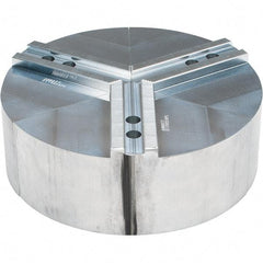 Abbott Workholding Products - 12" Max Chuck Capacity, 1.5mm x 60° Serrated Interface, Round Soft Lathe Chuck Jaw - 3 Jaw, Aluminum, 1.1811" Btw Mount Hole Ctrs, 12" Wide, 4" High, 16mm Fastener - USA Tool & Supply