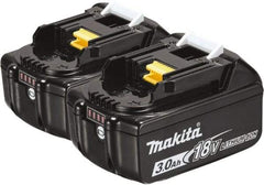 Makita - 18 Volt Lithium-Ion Power Tool Battery - 3 Ahr Capacity, Series LXT - USA Tool & Supply