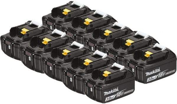 Makita - 18 Volt Lithium-Ion Power Tool Battery - 3 Ahr Capacity, Series LXT - USA Tool & Supply