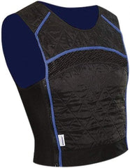 Techniche - Size S, Black & Blue Cooling Vest - Pullover, Spandex, Nylon, HyperKewl - USA Tool & Supply