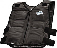 Techniche - Size M/L, Black Cooling Vest - Zipper Front, Cotton - USA Tool & Supply