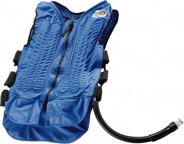 Techniche - Size 2XL, Blue Cooling Vest - Zipper Front, Nylon, Mesh, Polyurethane - USA Tool & Supply