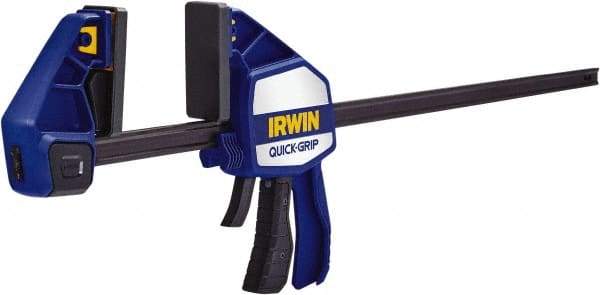 Irwin - 24" Capacity, 3-5/8" Throat Depth Carbon Steel Bar Clamp - 600 Lb Clamping Pressure, 835.03mm Max Spread - USA Tool & Supply