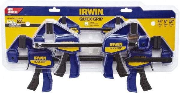 Irwin - 12" Capacity, 2-7/16" Throat Depth Carbon Steel Bar Clamp - Lb Clamping Pressure - USA Tool & Supply