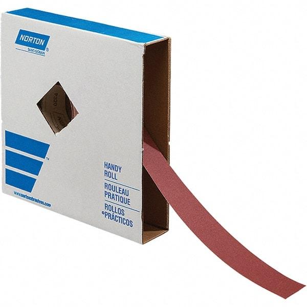 Norton - 2" x 50 Yd 120 Grit Aluminum Oxide Shop Roll - J Weighted Backing - USA Tool & Supply