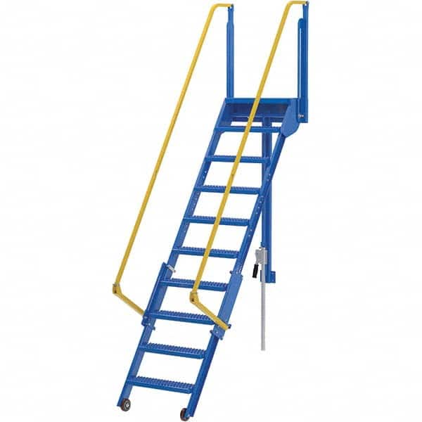 Vestil - 127-5/8" High 350 Lb Capacity 10 Step Ladder - USA Tool & Supply