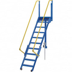 Vestil - 127-5/8" High 350 Lb Capacity 10 Step Ladder - USA Tool & Supply