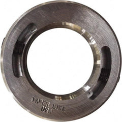 Taper Line - 1-1/8-12 Thread, Steel, One Piece Threaded Shaft Collar - 1-7/8" Outside Diam, 1/2" Wide - USA Tool & Supply