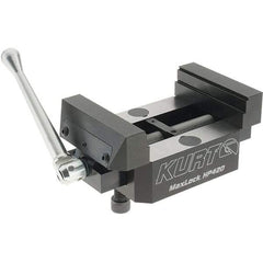 Kurt - 4" Jaw Width, 2.922" High x 5" Long x 4" Wide Vise - For Use with 5 Axis Workholding Systems - USA Tool & Supply