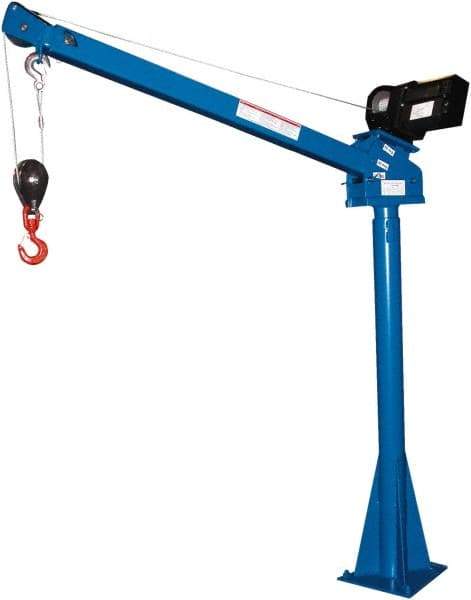 Vestil - 2,000 Lb Load Capacity, Steel Winch Operated Crane - 5' 17/64" Span - USA Tool & Supply