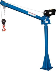 Vestil - 2,000 Lb Load Capacity, Steel Winch Operated Crane - 5' 17/64" Span - USA Tool & Supply