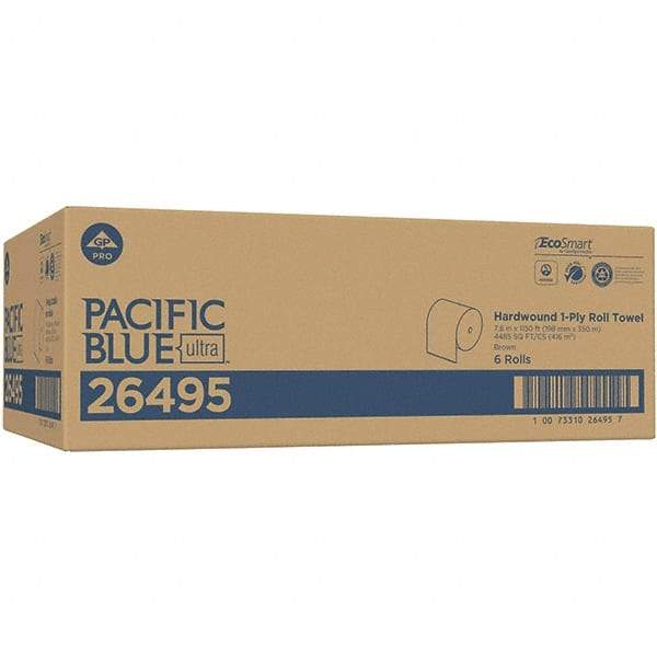 Georgia Pacific - Hard Roll of 1 Ply Brown Paper Towels - 7-7/8" Wide, 1,150' Roll Length - USA Tool & Supply