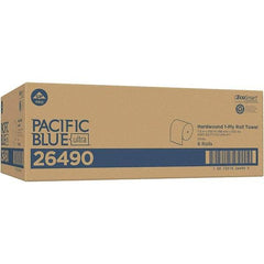 Georgia Pacific - Hard Roll of 1 Ply White Paper Towels - 7-7/8" Wide, 1,150' Roll Length - USA Tool & Supply