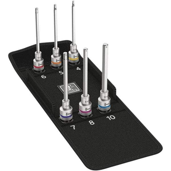 Wera - Hex & Torx Bit Socket Sets Type: Hex Bit Socket Set Drive Size: 1/2 - USA Tool & Supply