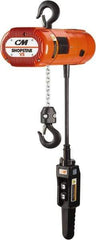 CM - 1,000 Lb Capacity, 0 to 20 FPM Lift Speed, Electric Chain Hoist - 10' Max Lift, 11.94" Min Headroom, 2 Chains - USA Tool & Supply