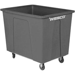 Wesco Industrial Products - 550 Lb Load Capacity, 12 Bushels, Plastic Box Truck - 28" Wide x 38" Long x 35" High, Grey - USA Tool & Supply