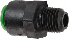 Parker - 1/4" Kynar Check Valve - Inline, Push-to-Connect x MNPT, 300 WOG - USA Tool & Supply