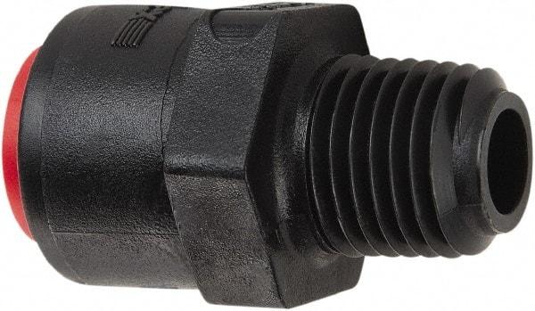 Parker - 1/4" Kynar Check Valve - Inline, Push-to-Connect x MNPT, 300 WOG - USA Tool & Supply