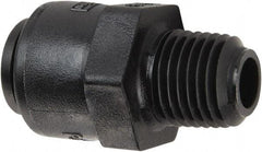 Parker - 1/4" Kynar Check Valve - Inline, Push-to-Connect x MNPT, 300 WOG - USA Tool & Supply