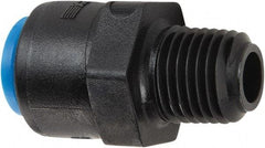 Parker - 1/4" Kynar Check Valve - Inline, Push-to-Connect x MNPT, 300 WOG - USA Tool & Supply