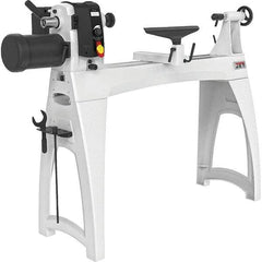 Jet - 16-1/2" Swing, 40" Distance Between Center, Woodworking Lathe - 2MT Headstock, 40 to 3,200 RPM, 4" Quill Travel - USA Tool & Supply