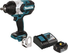 Makita - 1/2" Drive 18 Volt T-Handle Cordless Impact Wrench & Ratchet - 1,700 RPM, 750 Ft/Lb Torque, Lithium-Ion Batteries Included - USA Tool & Supply