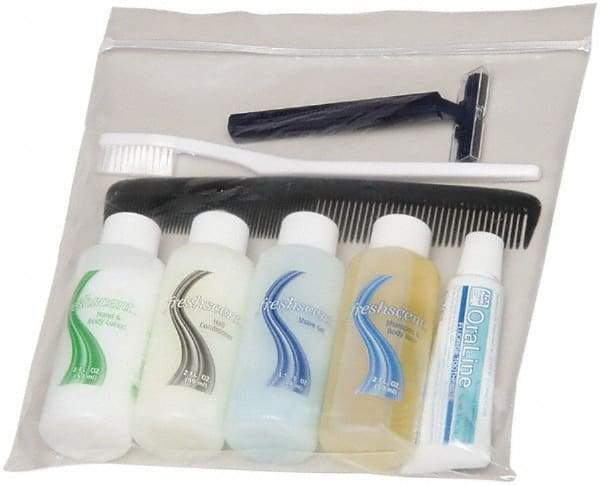 Ability One - Body Wash, Shampoo, Comb, Toothpaste, Toothbrush, Razor, Shave Gel - Toiletries Kit - USA Tool & Supply