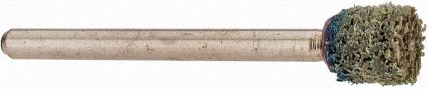Rex Cut Product - 1/4" Head Diam x 1/4" Thickness, W160, Cylinder End, Aluminum Oxide Mounted Point - White, Medium Grade, 80 Grit, 75,330 RPM - USA Tool & Supply