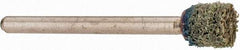 Rex Cut Product - 1/4" Head Diam x 1/4" Thickness, W160, Cylinder End, Aluminum Oxide Mounted Point - White, Medium Grade, 80 Grit, 75,330 RPM - USA Tool & Supply