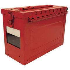 Master Lock - Group Lockout Boxes Portable or Wall Mount: Portable Maximum Number of Padlocks: 19 - USA Tool & Supply