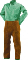 Steiner - Size Universal Leather Welding Chaps - No Pockets, Brown, Nonhazardous Protection - USA Tool & Supply