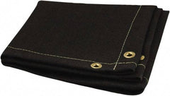 Steiner - 10' High x 10' Wide x 0.05" Thick Acrylic Coated Fiberglass Welding Blanket - Black, Grommet - USA Tool & Supply