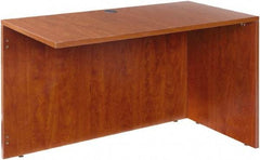 ALERA - Woodgrain Laminate Return/Bridge Shell Desk - 47-1/4" Wide x 23-5/8" Deep x 29-5/8" High, Medium Cherry - USA Tool & Supply