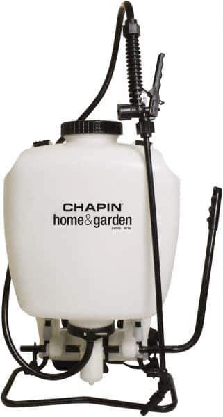 Chapin - 4 Gal Chemical Safe Garden Backpack Sprayer - Use with Cleaners/Degreasers, Polyethylene Tank, Wide Mouth, Reinforced Hose - USA Tool & Supply