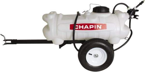 Chapin - 15 Gal Tow Behind Sprayer - Polyethylene Tank, 15' Reinforced Hose with Brass Wand - USA Tool & Supply