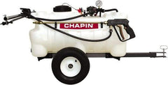 Chapin - 25 Gal Tow Behind Sprayer - Polyethylene Tank, 15' Reinforced Hose with Brass Wand - USA Tool & Supply