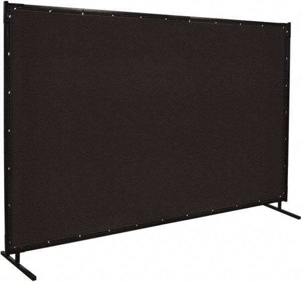 Steiner - 6' Wide x 10' High, Vinyl Laminated Polyester Portable Welding Screen - Black - USA Tool & Supply