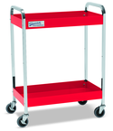 Red Service Cart with 2 Shelves - USA Tool & Supply
