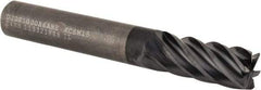 Kennametal - 12mm, 6 Flute, Single End, Solid Carbide, 0.75mm Corner Radius End Mill - 83mm OAL, 38° Helix, Right Hand Flute, 26mm LOC, Right Hand Cut - USA Tool & Supply